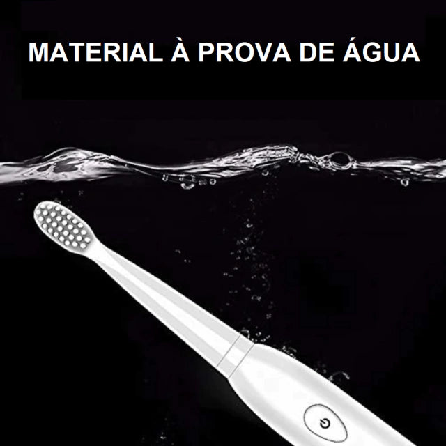 Escova elétrica de dentes + 4 cabeças - 5 modos, Prova D'água, Recarregável