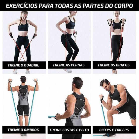 PROMOÇÃO ÚLTIMAS UN. | Kit academia/Fitness: 10 Peças + Bolsa p/ Armazenagem