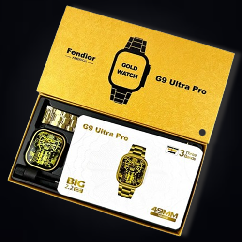 Smartwatch Gold™ 2024 + Brindes: 3 pulseiras, 1 carregador, 1 película protetora e 1 regulador
